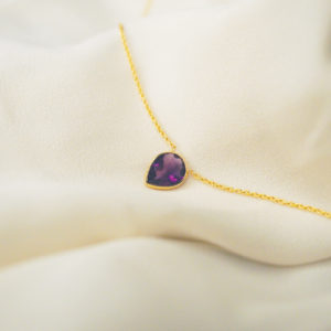 Amethyst Drop Necklace