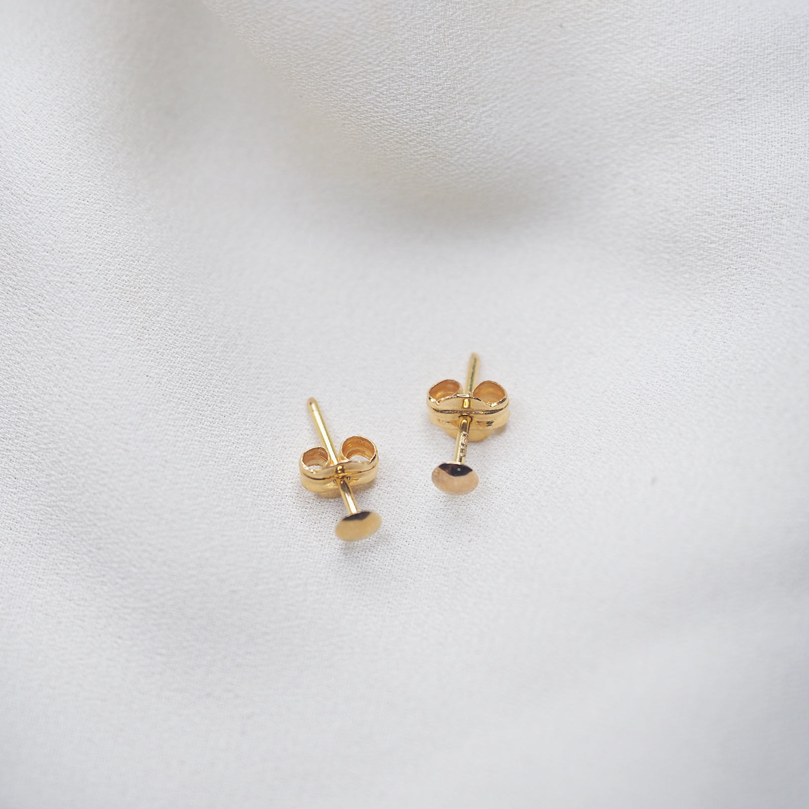Bezeled Stud Earrings - Gold - JAXXON-vietvuevent.vn