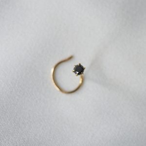Tiny Black Diamond Nose Pin