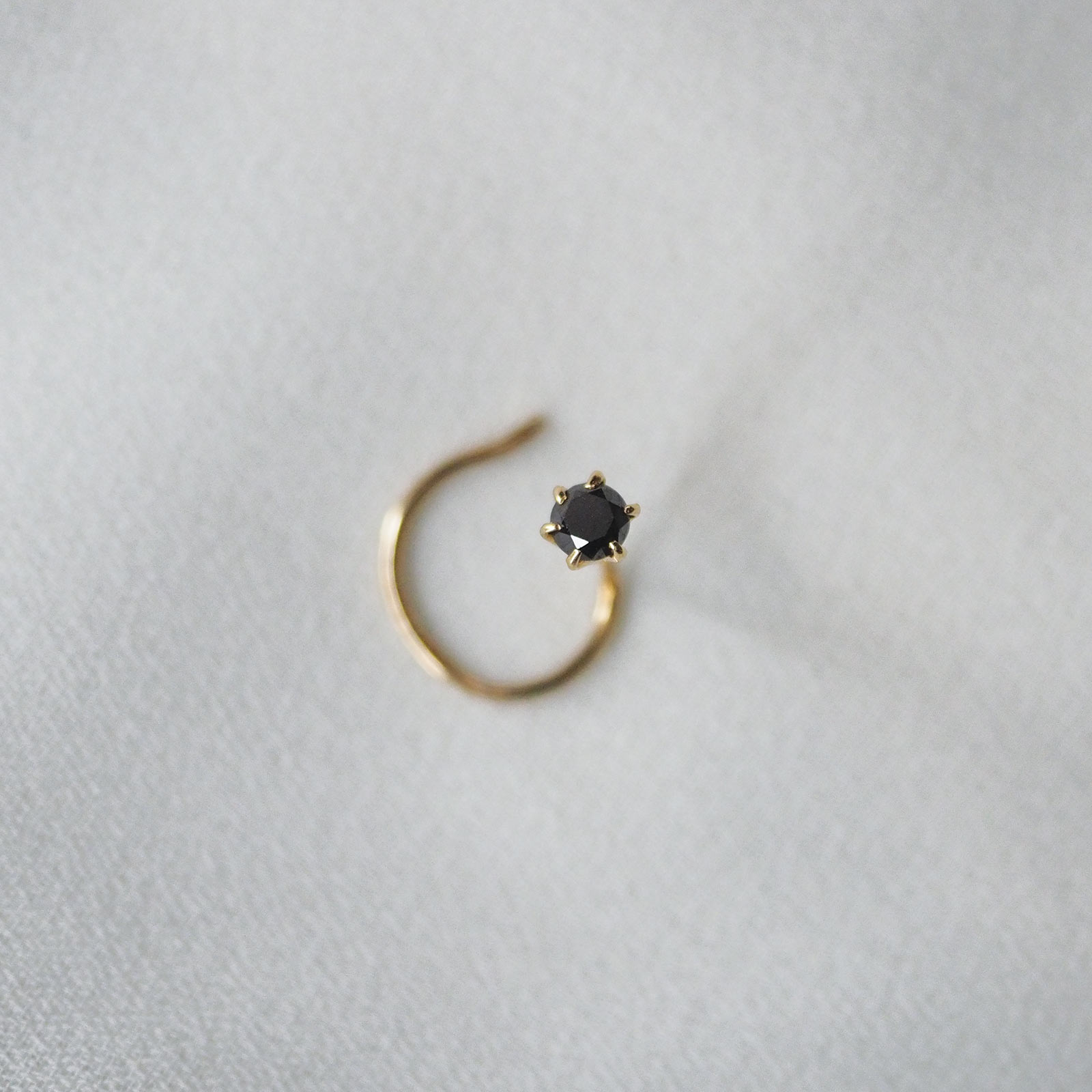 Buy 18ct Rose Gold & Black Diamond Nose Stud / Nose Pin 0.05 Carats 4-claw  2.0 Mm Online in India - Etsy