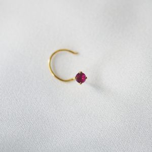 Tiny Ruby Nose Pin