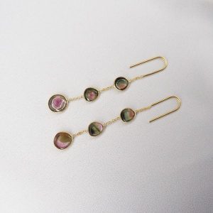 Kassia Watermelon Tourmaline Earrings
