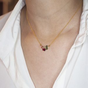 Tourmaline Cluster Necklace