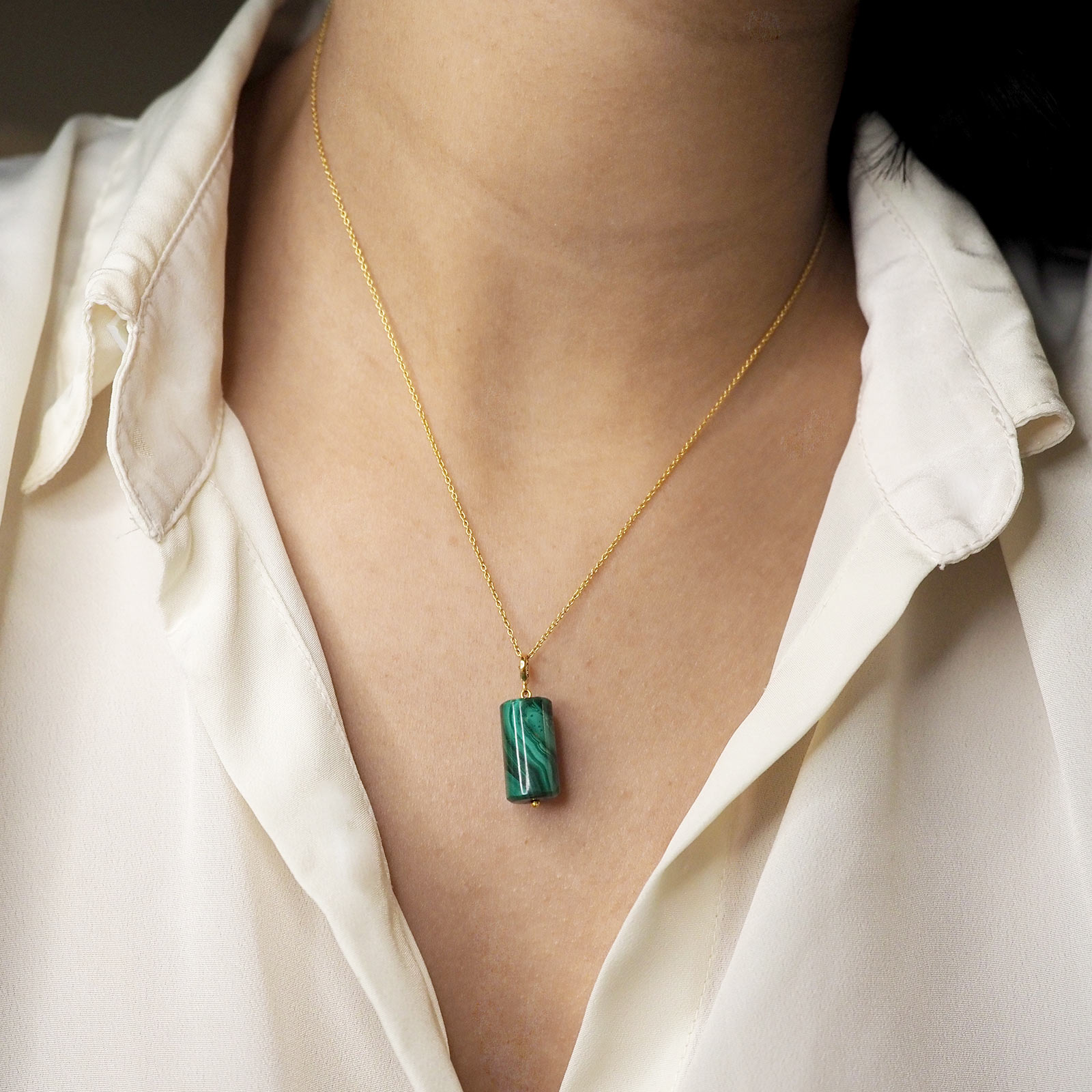 Natural Malachite Necklace Pendant Natural Gemstone Diy Jewelry For Women  For Gift Wholesale !