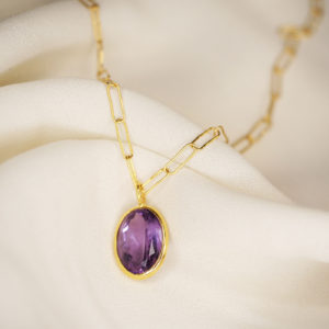 Amethyst Gumdrop Pendant