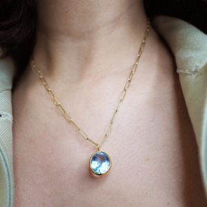 Topaz Gumdrop Pendant