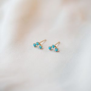 Crescent Turquoise Studs