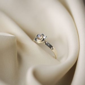 Moonstone Daisy Ring