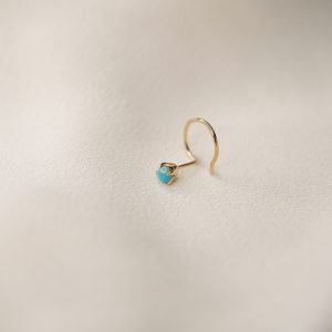 Tiny Turquoise Nose Pin