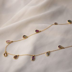 Kassia Watermelon Tourmaline Necklace