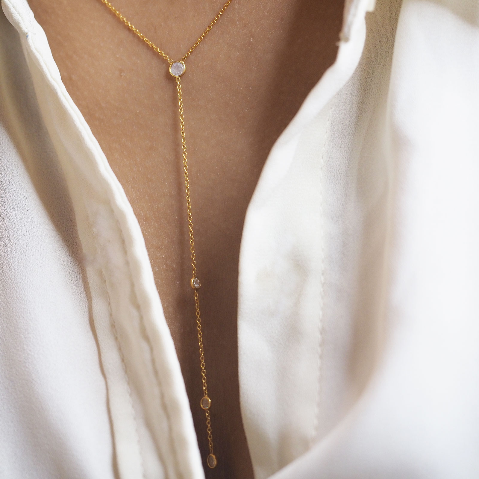 Yellow Gold Lariat Necklace, Rock & Pearl | Birks Iconic-vachngandaiphat.com.vn
