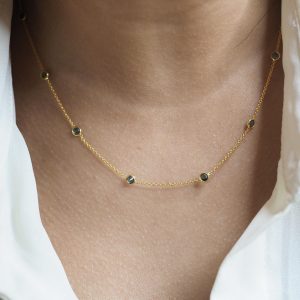 Green Sapphire Low Tide Necklace