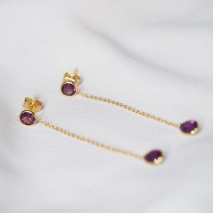 Garnet Gleam Earrings