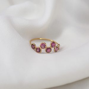 Pink Tourmaline Horizon Ring