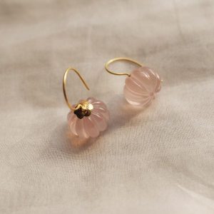 Dawn Rose Quartz Earrings