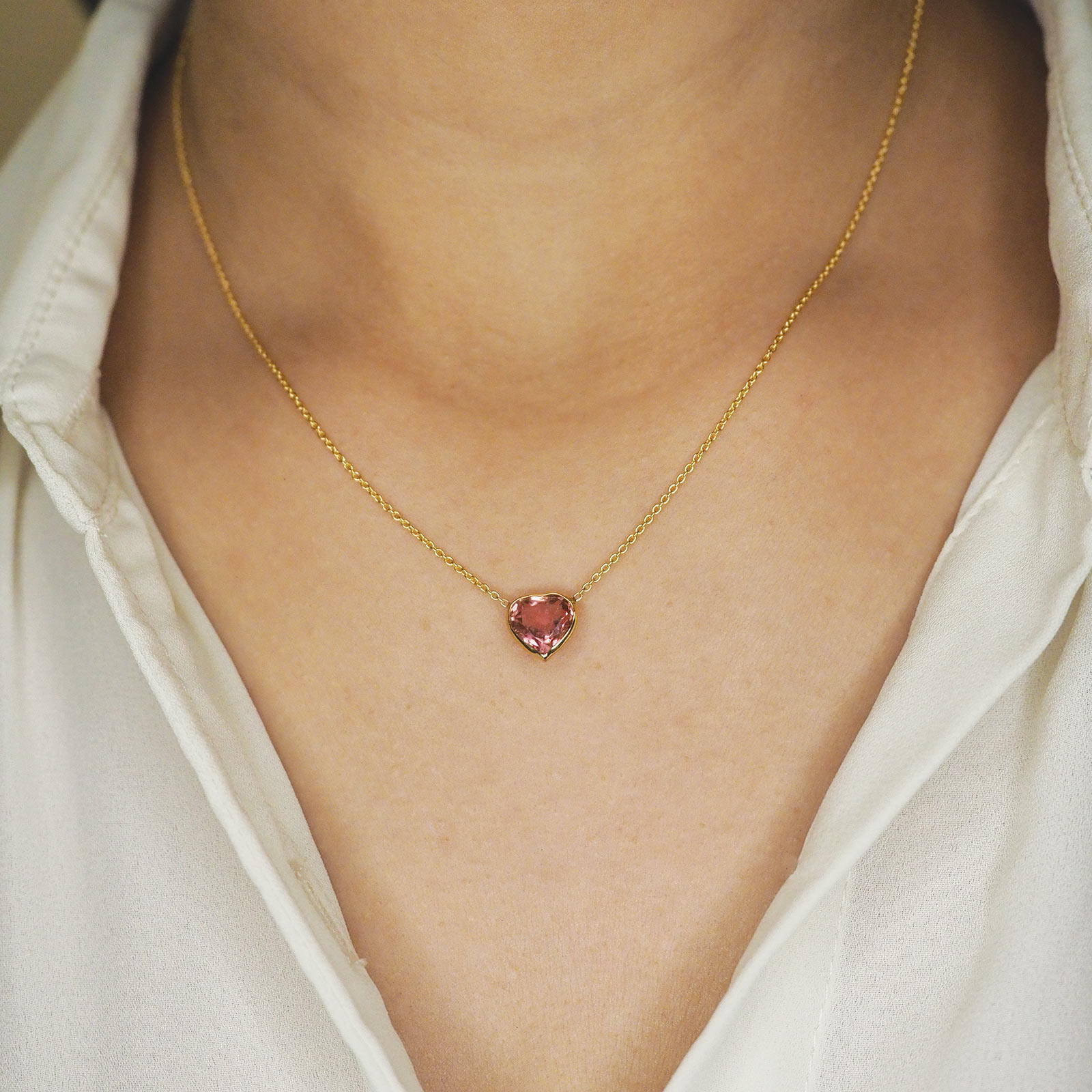Tourmaline Heart Necklace - Image 8