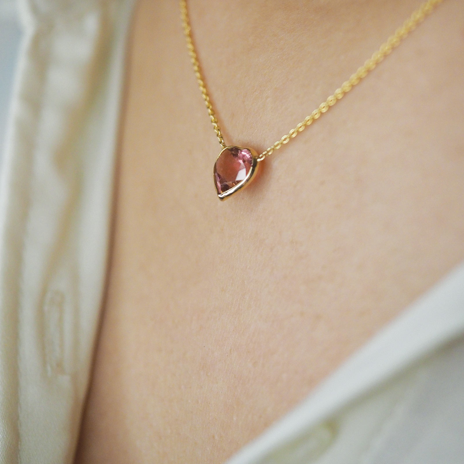 Tourmaline Heart Necklace - Image 6