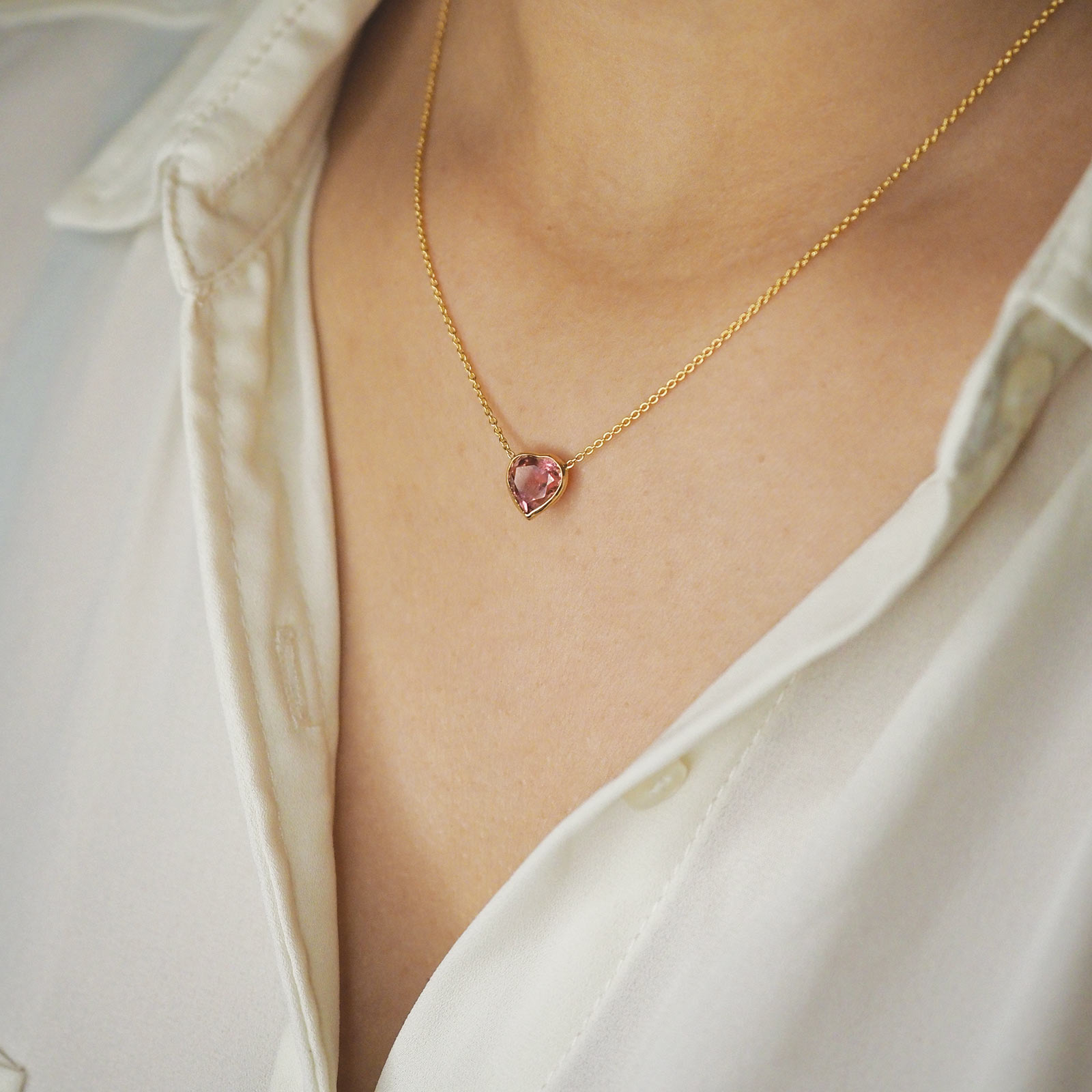Tourmaline Heart Necklace - Image 3