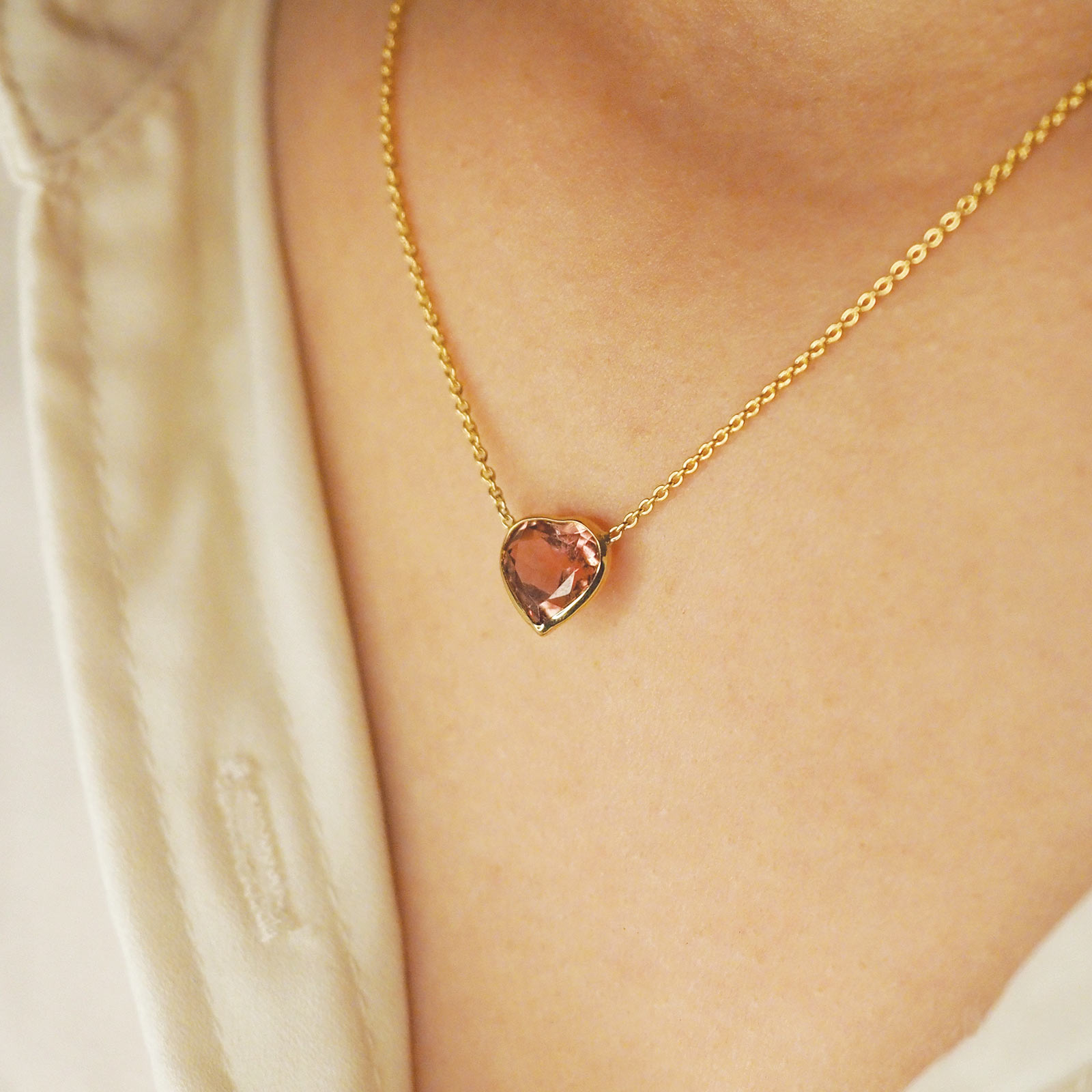 Tourmaline Heart Necklace - Image 5
